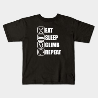 Eat Sleep Climb Repeat - Climbing Kids T-Shirt